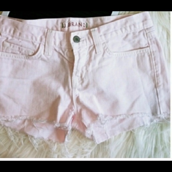 J Brand Pink Jean Shorts 24 - Picture 1 of 4